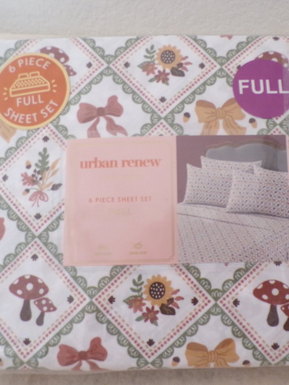 Bedding Full Sheet Set Urban Renew 6-Piece Super Soft NEW